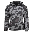 MIL-TEC anorak jacket in splinter night camouflage with hood, windproof and warm for military use.