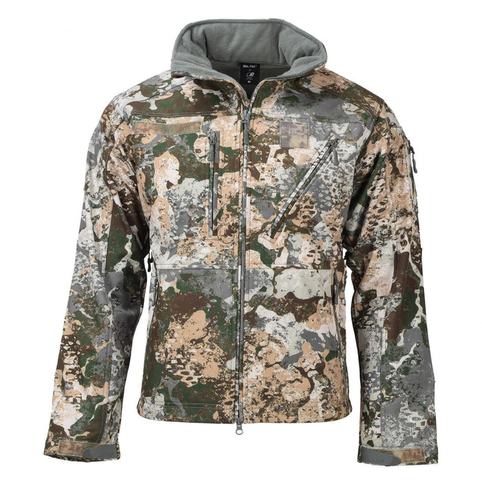 MIL-TEC leger softshell tactisch jack fleece waterdicht 3-laags laminaat met capuchon - GoMilitar