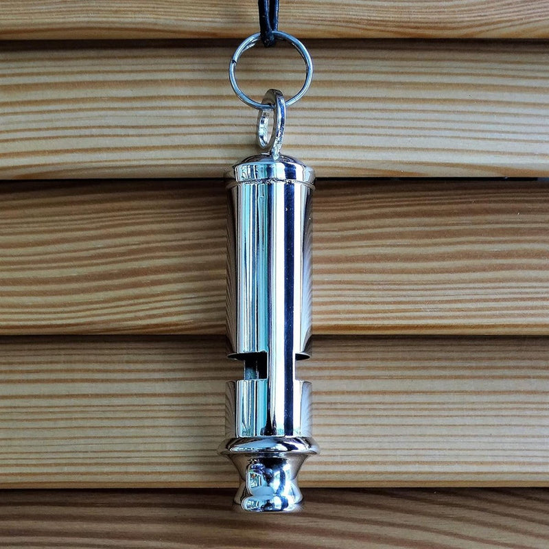 Mil-tec bobby signal sifflet nickel plaqué laiton léger gris durable
