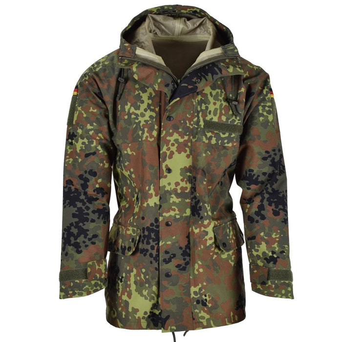 Veste de terrain de l'armée allemande de marque Mil-Tec GoreTex Flecktarn camo imperméable pluie - GoMilitar