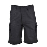 MIL-TEC merk Duitse legerstijl zwarte voorgesproken Moleskin Bermuda militaire shorts