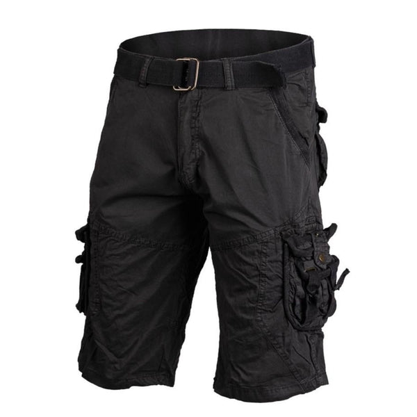Short cargo noir de style militaire de marque Mil-Tec Allemagne prélavé style vintage