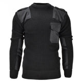 Pull Homme de marque Mil-Tec Pull Allemand Pull Commando Pull Noir Laine