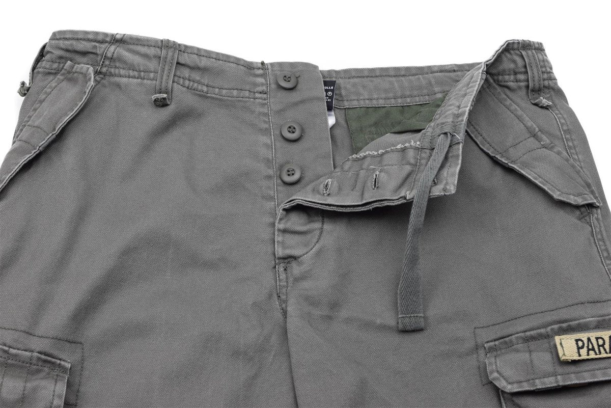 Mil-Tec merk militaire stijl olijf voorgesproken Moleskin Paratrooper Cargo Shorts