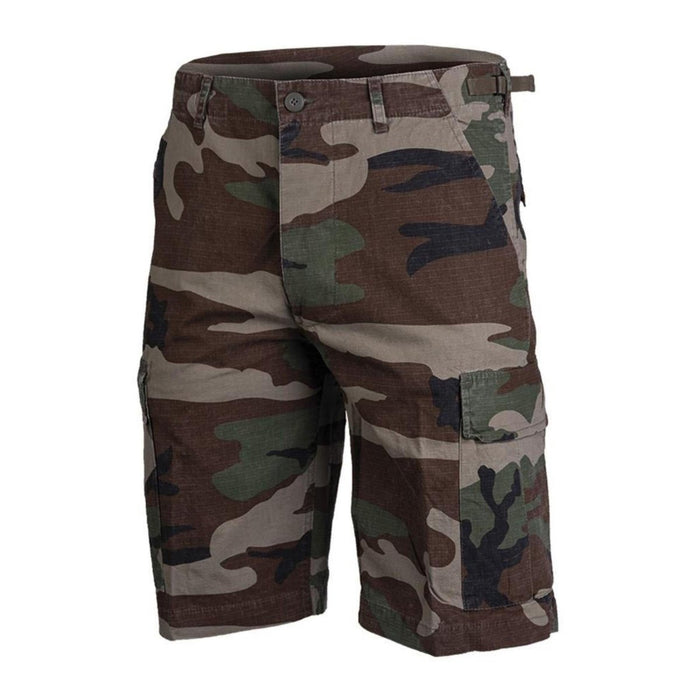 Short ripstop léger prélavé style militaire américain Mil-Tec avec poches cargo pour une utilisation en extérieur.