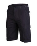 MIL-TEC merk Amerikaanse militaire stijl zwarte voorgewassen lichtgewicht Bermuda shorts