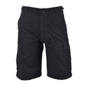 MIL-TEC merk Amerikaanse militaire stijl zwarte voorgewassen lichtgewicht Bermuda shorts