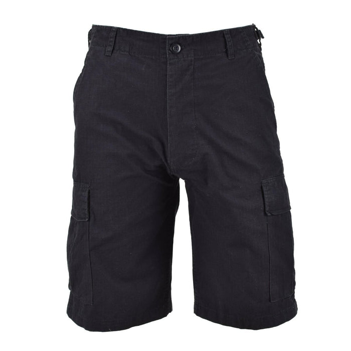 Mil - Tec Brand Bermuda léger prélavé noir de style militaire américain - GoMilitar