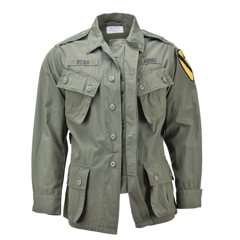 Veste de jungle légère BDU de style militaire américain OD M64 Vietnam de marque Mil-Tec