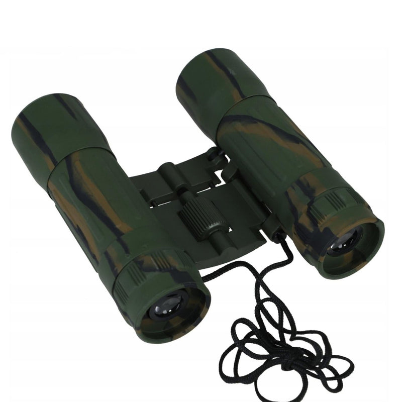 Binoculaires pliables MIL-TEC 10x25 Camo de sac en nylon protecteur CAMO View Clear View