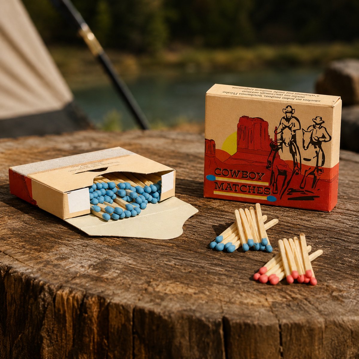Mil-Tec Cowboy Matches Strike Anywhere Design 100 pièces Allume-feu de camping