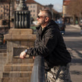 Veste militaire allemande MIL-TEC coupe-vent de combat à capuche doublée polaire noire NEUF