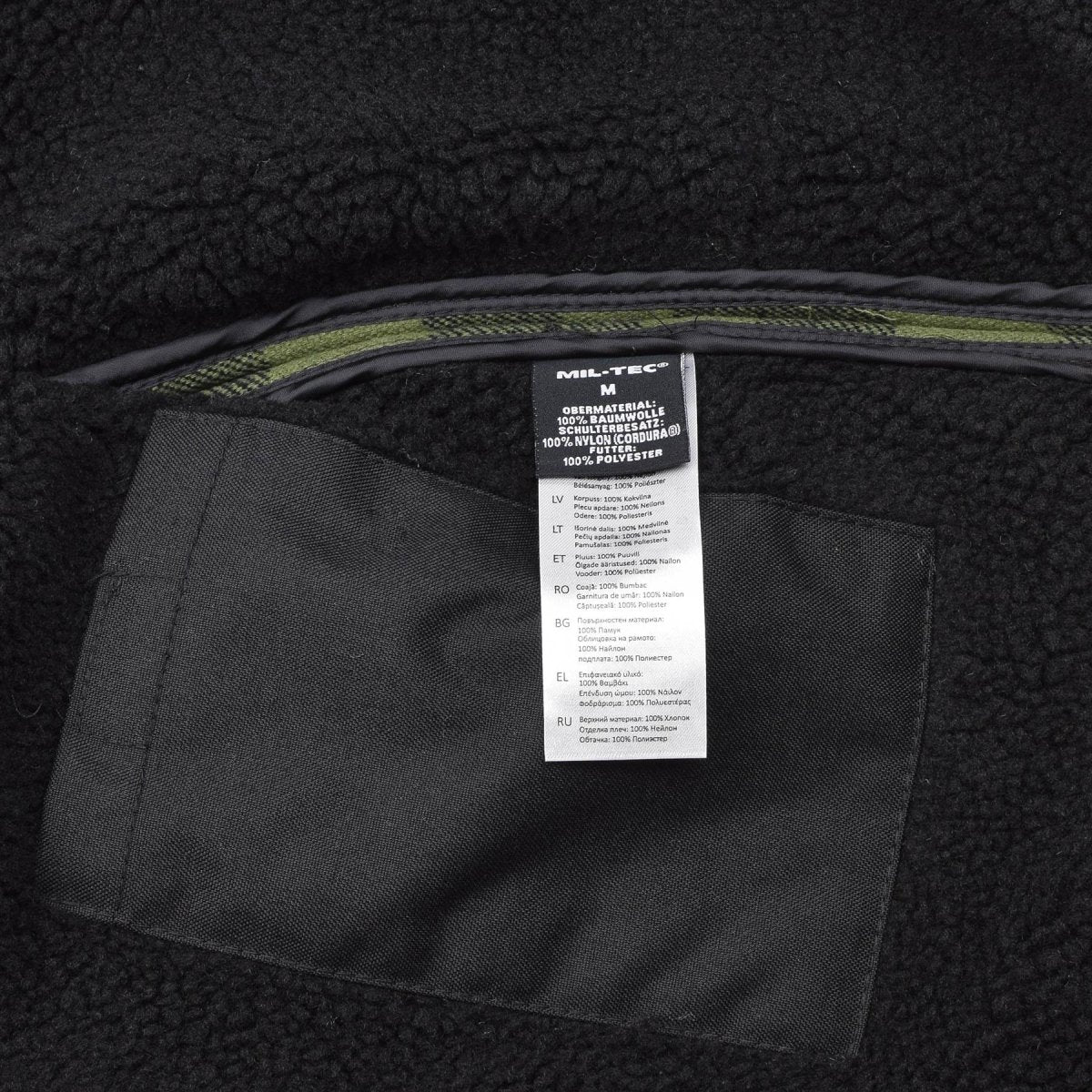 Mil-Tec Duitse militaire houthakkerjack Plaid Geroold Warm zwarte olijfnieuw