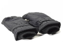 Black Mil-Tec winter gloves with Thinsulate lining, reinforced fingertips, and knuckle protection for tactical use.