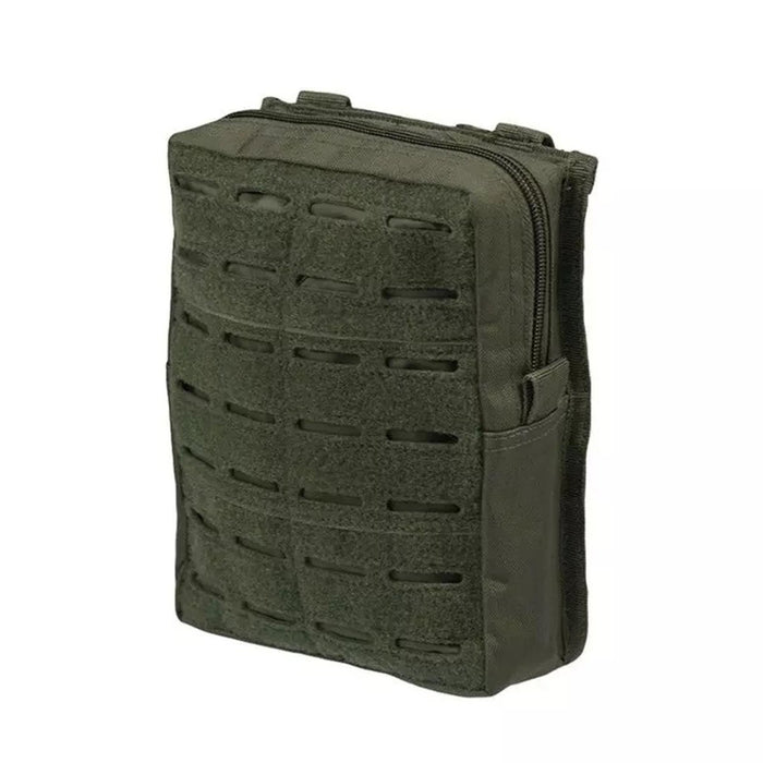 Olijfgroen MIL-TEC groot tactisch MOLLE-riemtasje met lasergesneden nylon voor duurzame opslag en bevestiging van uitrusting