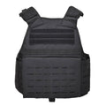 Mil-Tec laser gesneden tactische gevechtsplaatdrager militaire vest molle compactbaar zwart