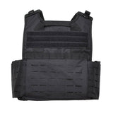 Mil-Tec laser gesneden tactische gevechtsplaatdrager militaire vest molle compactbaar zwart