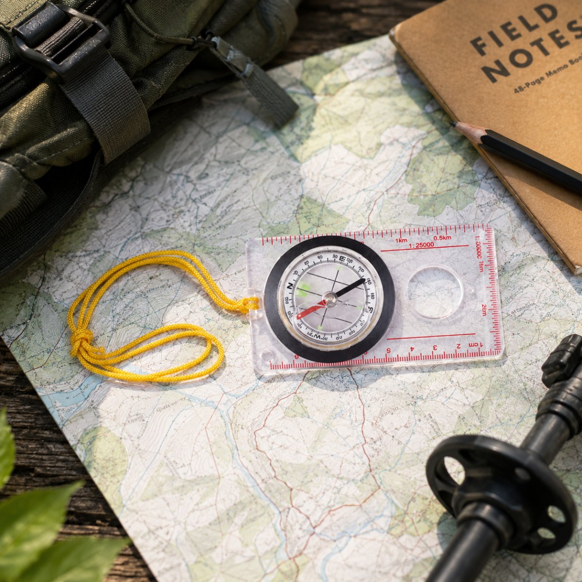 Mil-Tec Map Compass Transparante basisplaat Wandelen Campingnavigatietool