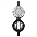 Mil-Tec Metal Lensatic Compass Aluminium Basing Shiny Face Navigation Black