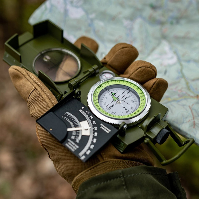 Mil-Tec militair prismatisch kompas aluminium precieze navigatietool olijf