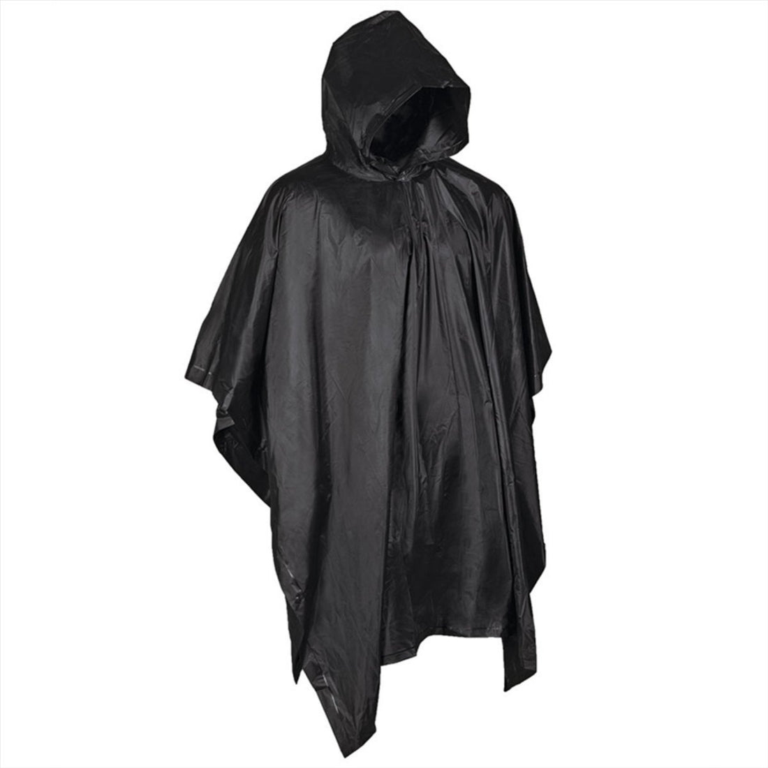 MIL-TEC Poncho à capuche polyvalent résistant à l'eau, sac en maille inclus noir