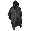 MIL-TEC Poncho à capuche polyvalent résistant à l'eau, sac en maille inclus noir