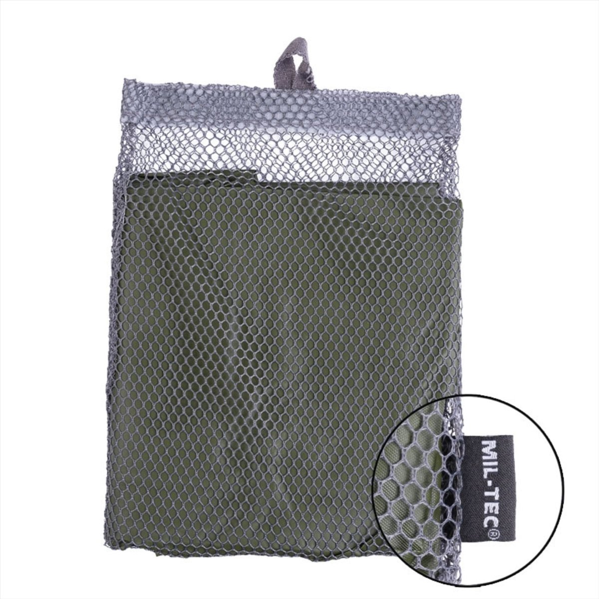 MIL-TEC Poncho à capuche polyvalent résistant à l'eau, sac en maille inclus noir