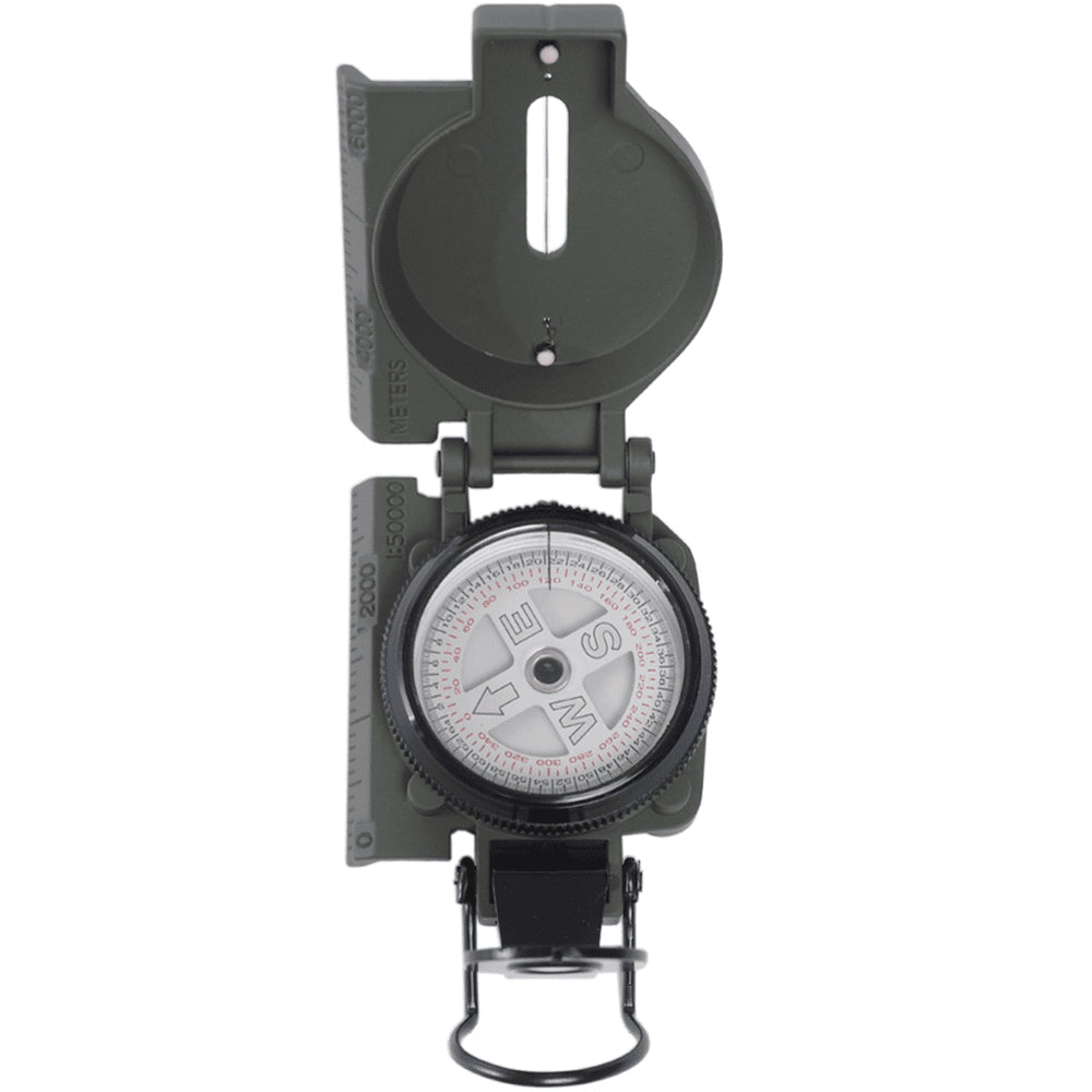 Mil-Tec Ranger Boussole en métal pour randonnée, camping, outil de navigation en plein air, vert OD