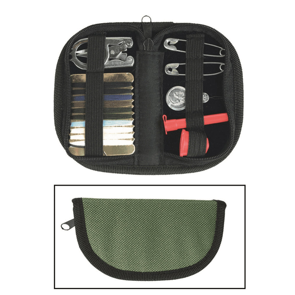 Mil-Tec Naaiset Etui Reizen Kamperen Reparatie Survival Set Olive Darb