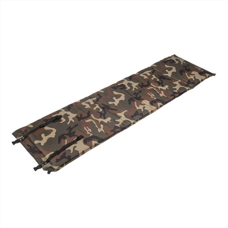 Mil-Tec Sleeping Pad 185 cm auto-gonflable Matex Camouflage des boisés
