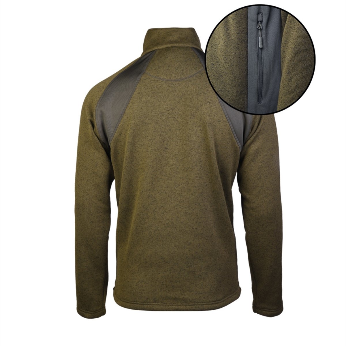 Mil-Tec Structure Veste polaire chaude tactique extérieure poches zippées Olive