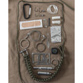 MIL-TEC Survival Kit Groot 12m Paracord Fire Starter Kompasfluit Zwart