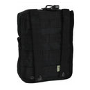 Black MIL-TEC tactical MOLLE pouch with zipper closure and attachment straps for secure gear storage and easy access