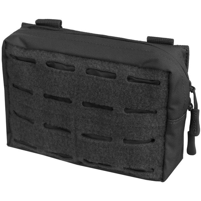 Compact zwart MIL-TEC tactisch MOLLE-riemtasje met duurzaam lasergesneden materiaal voor het veilig opbergen van uw spullen.