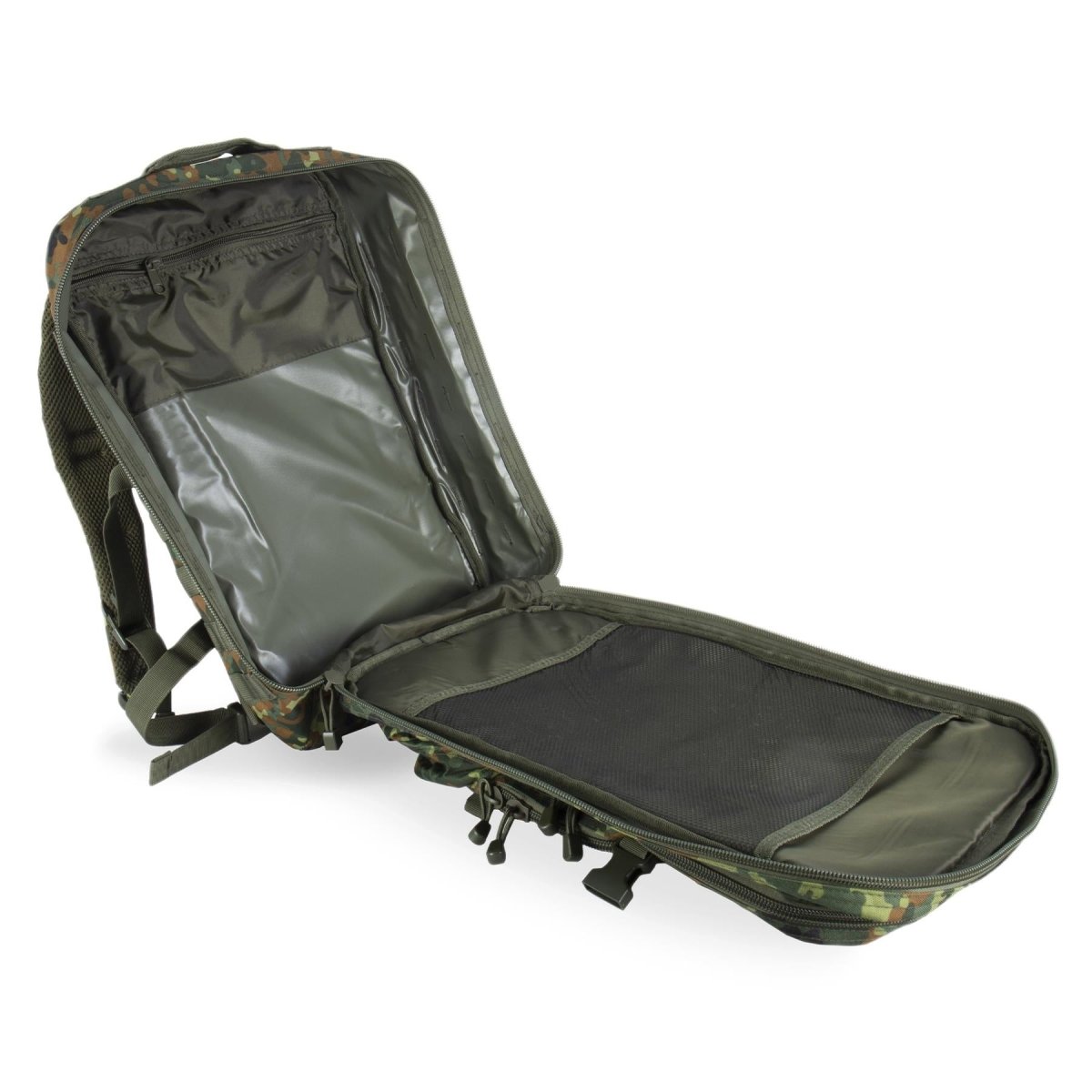 Mil-Tec U.S. Assault Trekking Rucksack Grote 36l Backpack Flecktarn Daypack Bag