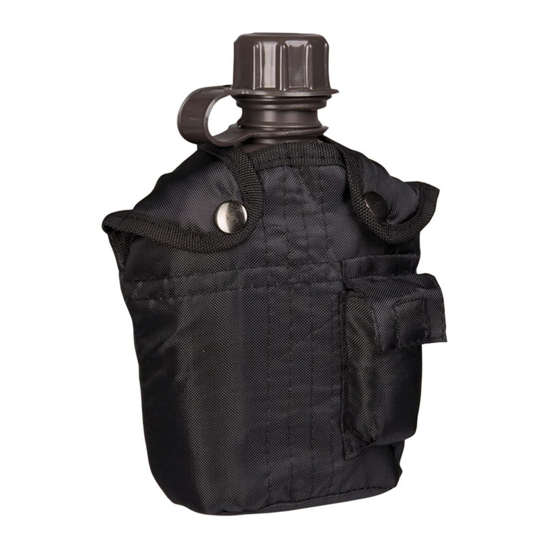 MIL-TEC Cantine en plastique de style américain 1L avec couvercle tactique extérieur noir