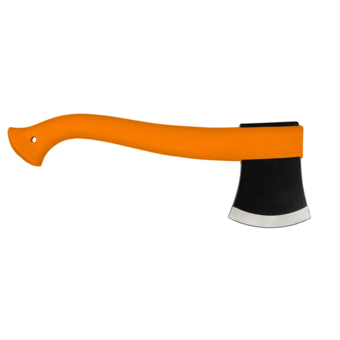 MORAKNIV Lichtgewicht kampeerbijl voor buiten, met oranje ergonomisch handvat en boriumstaal zwart gecoat lemmet.