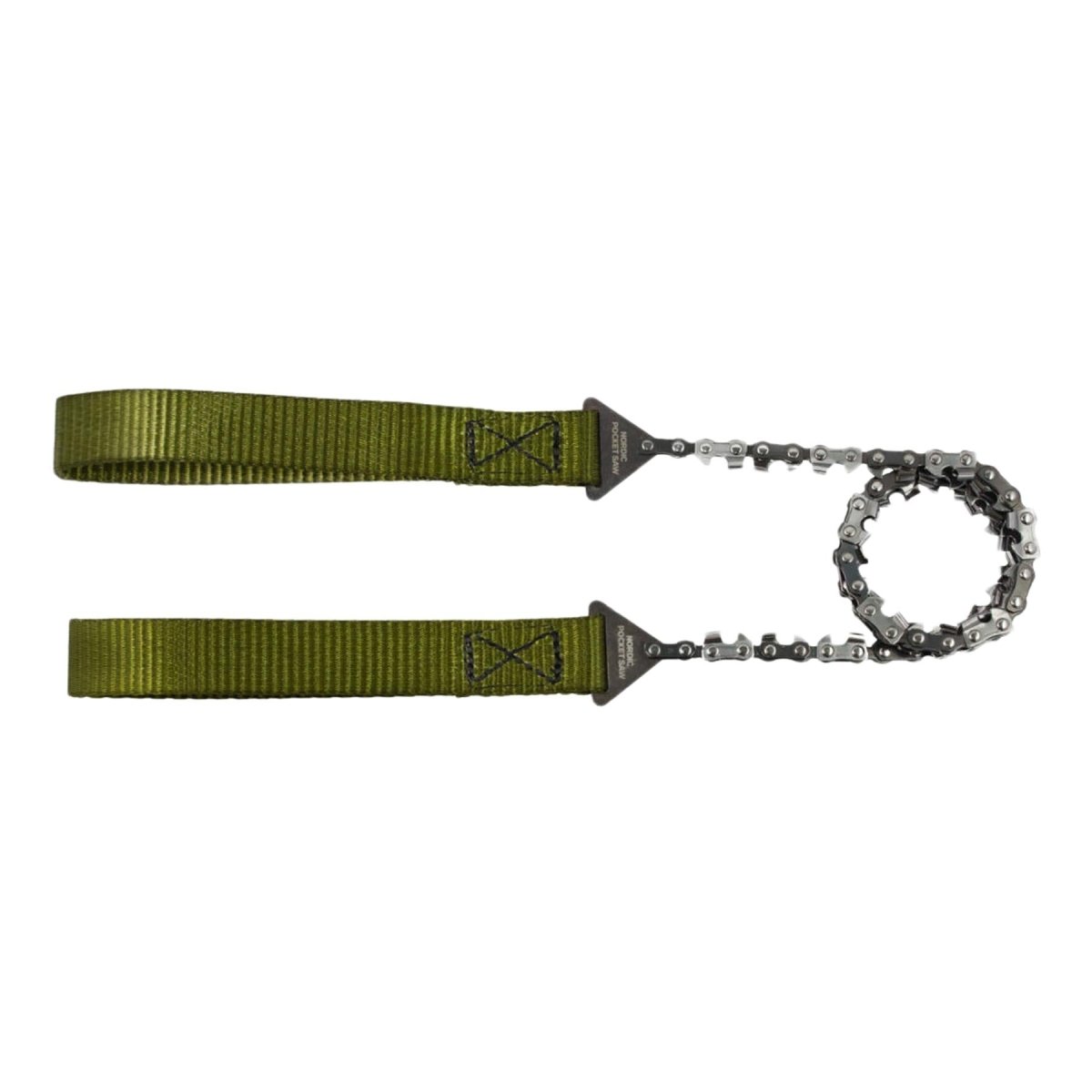Scie à chaîne portative d'urgence NORDIC POCKET SAW pour l'extérieur, compacte, de qualité, avec poignées vertes