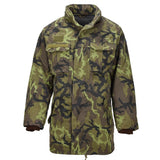Veste de style Parka militaire tchèque originale Doublure Fausse fourrure M95 Camouflage