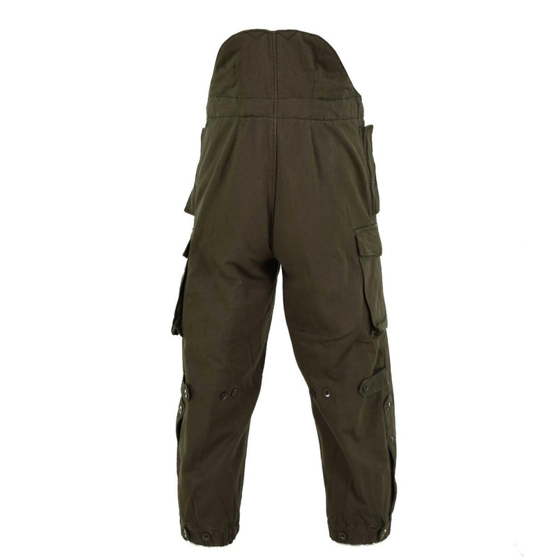 Original Austrian army combat pants bib military olive OD overall w braces NEW - GoMilitar