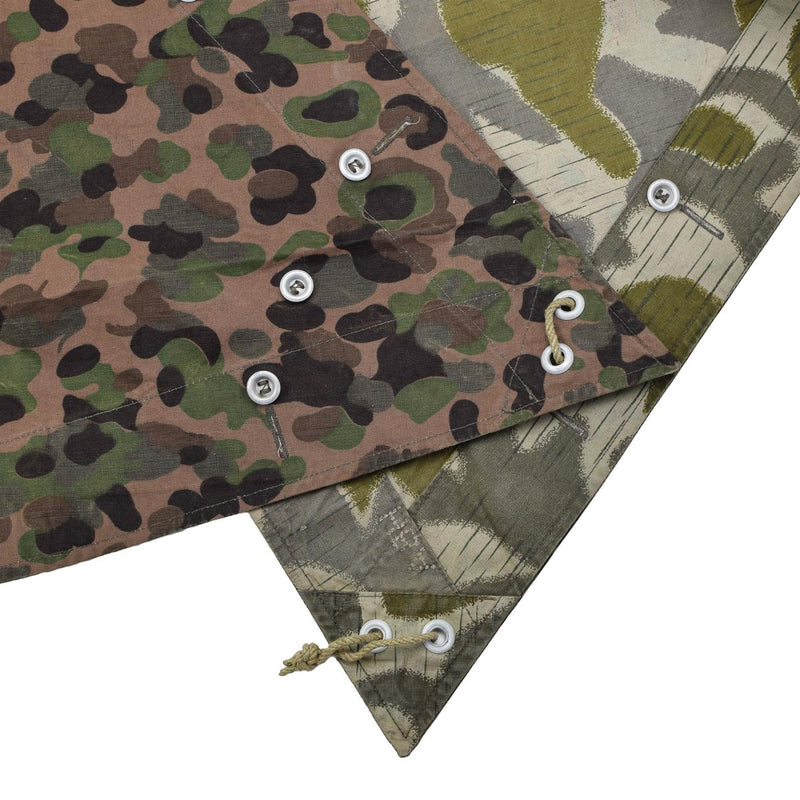 Tente poncho camouflage originale de l'armée autrichienne à pois et éclats, résistante à l'eau et vintage