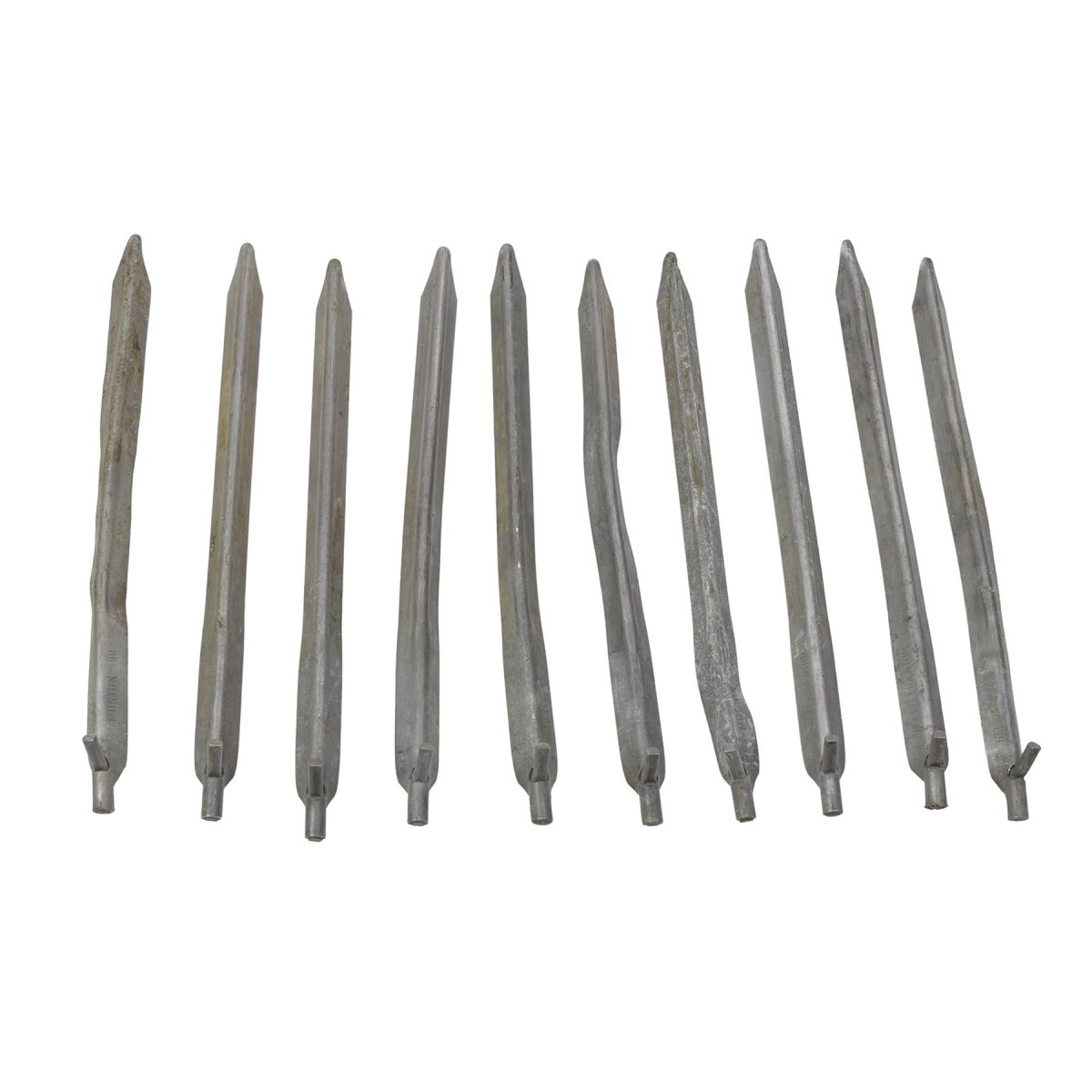 Originele Oostenrijkse militaire aluminium tentharingen kampeerharingen, 10 stuks, 26 cm