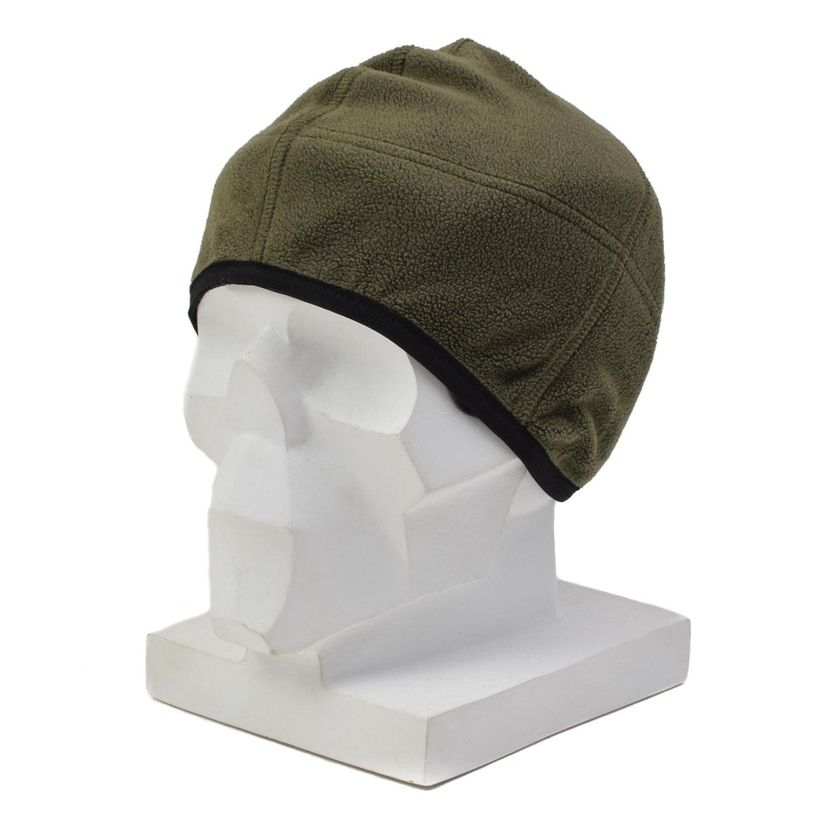 Originele Oostenrijkse militaire fleece muts zacht warm winter buiten olijfgroen