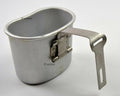 Gobelet de cantine original de l'armée belge, pot en aluminium de type bushcraft US M1910