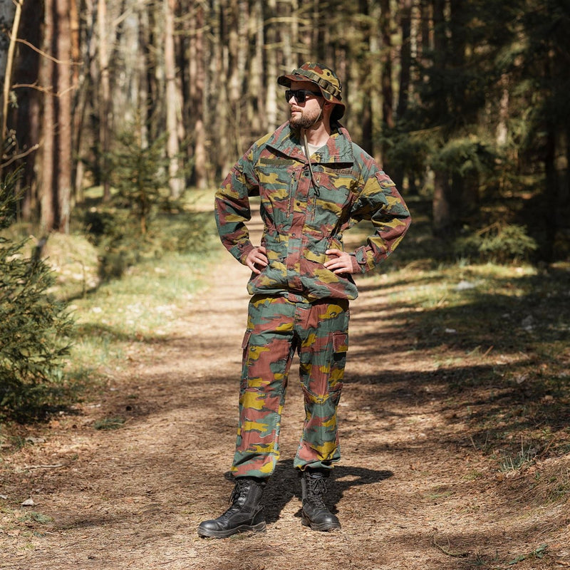 Veste de combat militaire M90 ​​de l'armée belge d'origine parka JIGSAW CAMO surplus