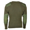Originele Belgische leger trui commando jumper groene olijfvulling pure wol