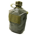 Cantine à eau militaire belge originale M1 avec couvercle, bouteille d'équipement de terrain, olive