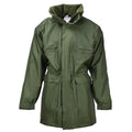 Veste longue de pluie militaire belge originale avec doublure olive imperméable NEUF