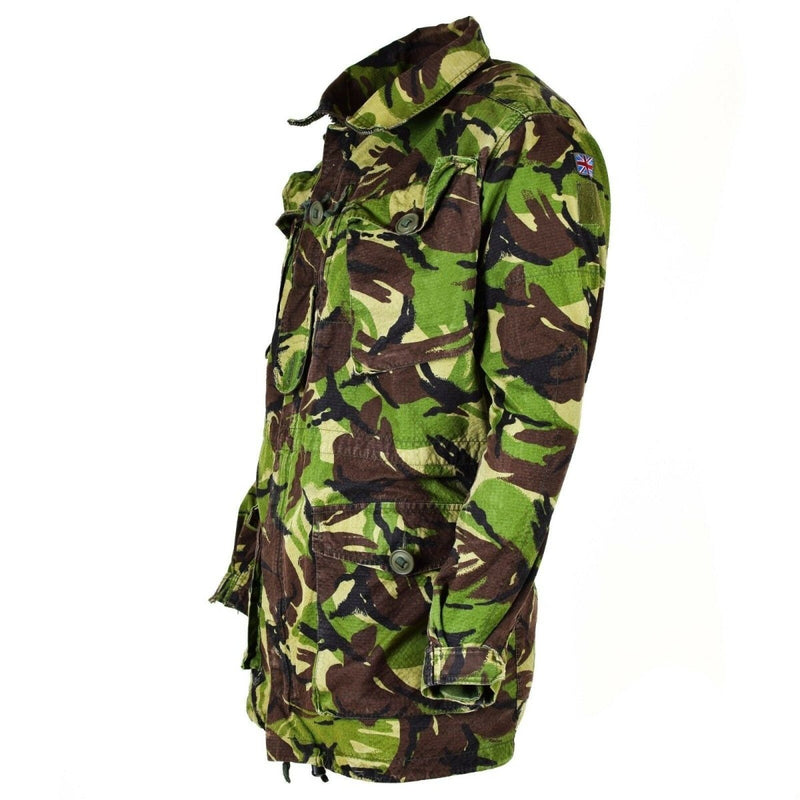 Original British Army DPM jungle jacket parka with rip-stop fabric and multiple pockets for military and outdoor use