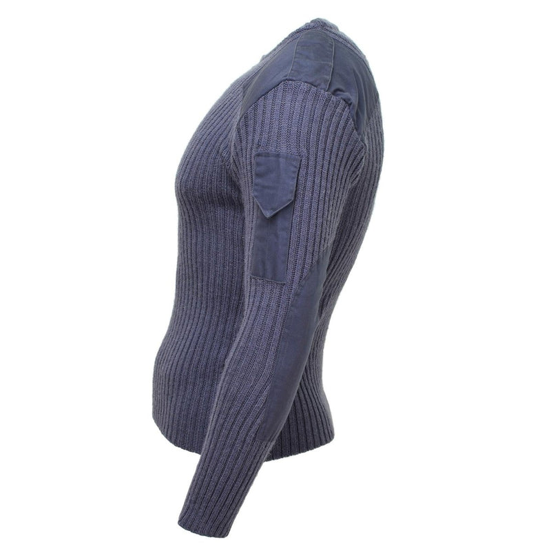 Origineel Britse leger pullover commando jumper blauw grijs trui wol